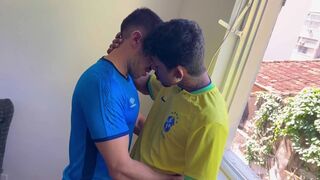 Alberto Velazquez & Henrique Delacruz share their latino bodies in Rio's wild bareback orgy - 1 image