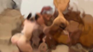 Bob, Dorn, Ari & Bruno in a wild interracial orgy in the living room - 14 image