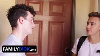 Carter DelRey & Hunter share Thanksgiving feast with stepdad's massive cock in hot threesome - 2 image
