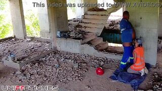 Watch TheBlackHunterr and Barry Halby bang in the park while our coworker watches in uniform! - 9 image