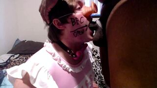 Domdaddy100 dominates pathetic Sissyfag69691 with BBC & gives sloppy BJ for pay - 1 image