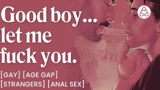 Naughty ASMR audio porn for a first-timer virgin: Old man dominates with a hot blowjob and a hot ass - 1 image