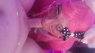Watch this mature femboy deepthroat & swallow 2 loads in a cumshot frenzy! - 7 image