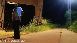 BarryHalby dominates a wild night on the bike path with his big black cock in POV - 2 image