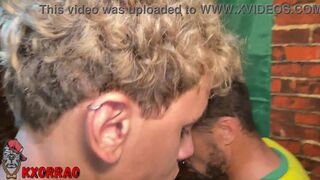 Watch these amateur babes take on a big cock in interracial anal action with cumshot and swallow. - 9 image