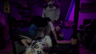 Adaker, Voxhusky & Semi get wild with ass and mouth action in homemade threesome