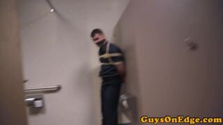 Watch Sebastian Keys dominate and gag a male sub with his toy and his mouth