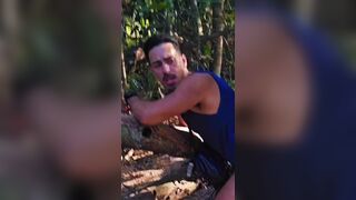 Watch DropboyFloripa & Perseu Teu Semi Deus take a hard pounding in public by a horny bastard - 15 image