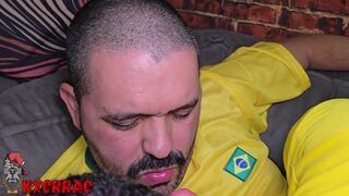 Watch Bela Safado & the gang take turns stuffing each other's asses with big black cocks - 5 image