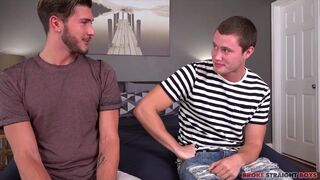Watch as bi-curious studs Damien Nichols & Justin Dean get raw and hard in amateur video - 1 image