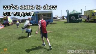 Alexis Scott & Kian Roberts take on Lance Masters X's hung footie squad in rough anal action - 1 image