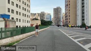 Ari & Big Marcos take turns pounding Minhocão's tight ass bareback - 1 image