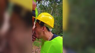 Luccas Melo, Diholiver25, and Junior Delao engage in a wild public bareback orgy with bear, blowjobs, - 9 image