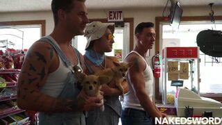 Cade Maddox goes wild on Josh Moore's thick rod in rough outdoor sex frenzy! - 2 image