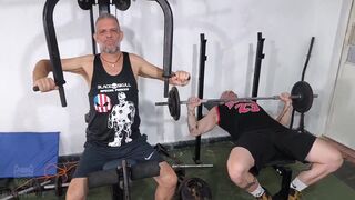 O Pai do Carmona's tight ass pounded by stepson & stepdad, then swallows their load - 1 image