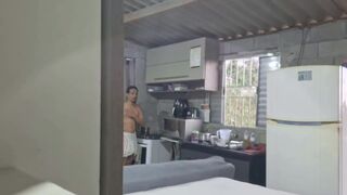 Hot Brazilian babe Junior Delao receives a motorbike delivery & a hot blowjob as a tip and payment - 2 image