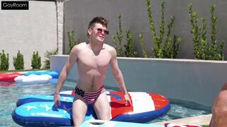 Xavier Aries & Damian Rose give epic anal BJ & blowjob in the pool - 6 image