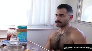 Colt Spence's massive dick slams the muscle-bound hunk in Raging Stallion - Watch him take a facial in Trailer Park Hunk! - 4 image