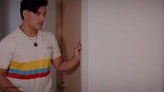 Watch Ferxclusive's tight ass take a massive cock while bro spies on him - 1 image