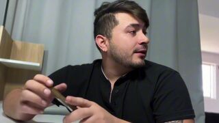 Watch as young man's bisexual friend joins him for a steamy anal experiment with his wife's tight ass - 1 image