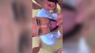 Nerd Rico, Gale & Rico's wild beach orgy with a rich dude - public bareback action! - 13 image
