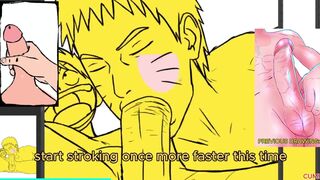 Naruto Gags on Luffy's Massive Cock with Intense Close-Up Gagging Action - 6 image