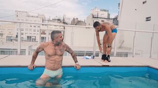 Watch me take a pounding from a Brazilian monster cock while swimming poolside by Victor Nalla - 1 image