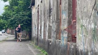 Falcon Al & Kit Belove take turns getting pounded in a ruined building & swallowing hot jizz - 2 image
