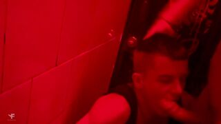 Falcon Al & Kit Belove take a hard anal pounding from a security guard's huge cock in the toilet - 10 image