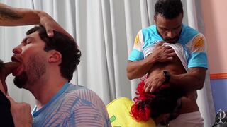 Dorn, Putao Karioca, Caio Barros, and Sodoma in wild interracial orgy! - 6 image