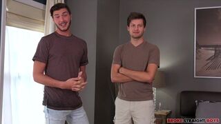Chris Taylor & Justin Dean get dirty in hot bi-curious fuckfest with rough bareback sex and deepthroating - 2 image