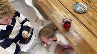 Max Gen's hung friend goes deep before Ethan Lestray's tight ass gets drilled hard & takes a hot load on his face - 3 image