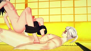 Tomioka Yaoi goes wild in a Japanese hentai with Uzui's massive cock - 15 image