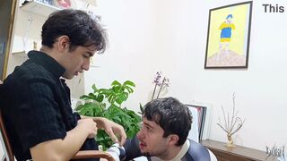 Dorn & Sub Zero's 1 on 1 session ends with a rough anal orgasm and complete relaxation
