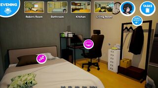 Femboy cosplays as his roomie and gives her a hard dick in this steamy hentai game