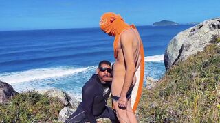 Ian Surfista's golden shower leads to a hot tourist's bareback ass-licking and cum-swapping session - 15 image