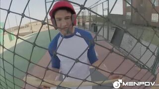 MenPov Cute chaps fuck on a sex swing - 1 image