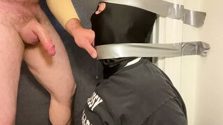 Immobilized faggot getting throat fucked by straight alpha - 1 image