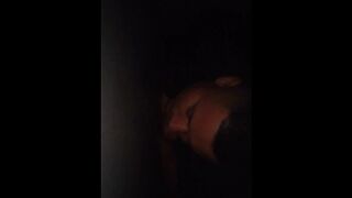 Military veteran at gloryhole getting his cock sucked - 1 image