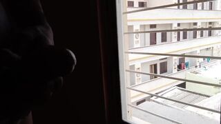 Rajesh flashing cock to auntys from window and cumming video - 13 image
