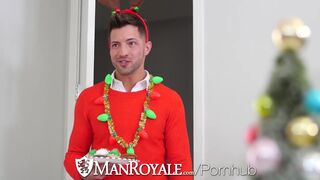 ManRoyale Christmas Office Party Fuck with two Hunks - 2 image