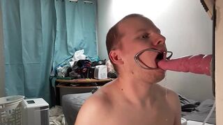 gay fantasy dildo deepthroat throatpie and nosepie - 5 image