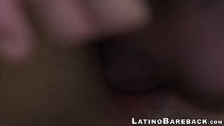 Latino twink barebacked balls deep after sucking a hard cock - 4 image