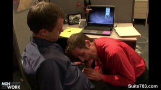 Horny office gays screwing asses in the office - 1 image