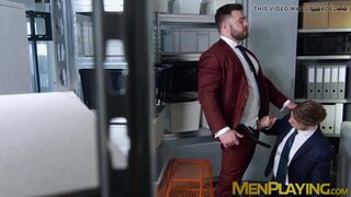 Work is a lovely setting for men in fancy clothing to fuck - 2 image