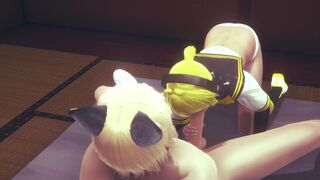 Yaoi Femboy Vocaloid - Len BLowjob and Doggystyle Fucked - 13 image