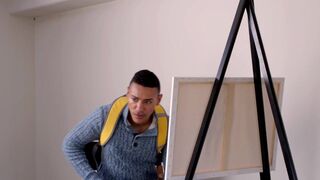 Naked Model Zion Nicholas becomes Painters Masterpiece, after Confessing his Love - NextDoorStudios - 2 image