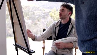Naked Model Zion Nicholas becomes Painters Masterpiece, after Confessing his Love - NextDoorStudios - 3 image