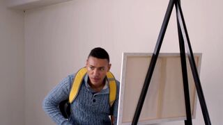 Sexy Painter Cayden Stone Takes Latino Dick - 2 image