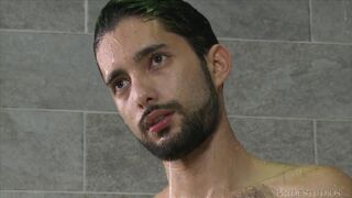 Hairy Uncut Jock Gets Barebacked In Shower - PrideStudios - 2 image